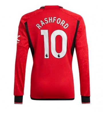 Maillot de foot Manchester United Marcus Rashford #10 Domicile 2023-24 Manche Longue